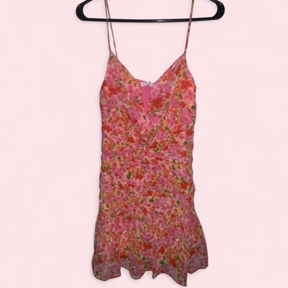 Astr Pink Floral Dress